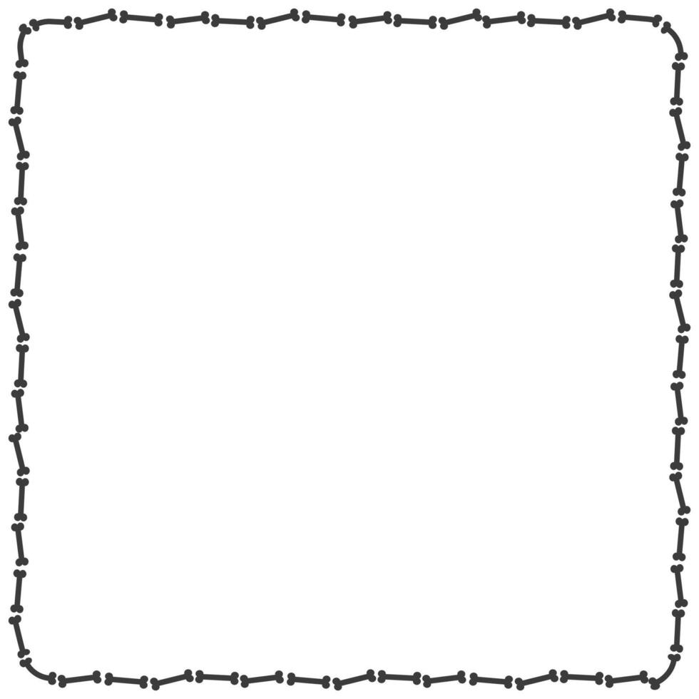 Hand drawn halloween frame template design vector
