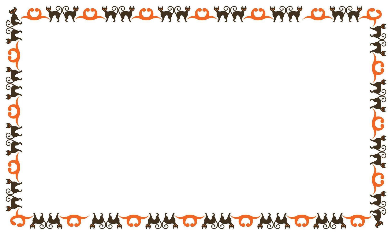 Hand drawn halloween frame template design vector