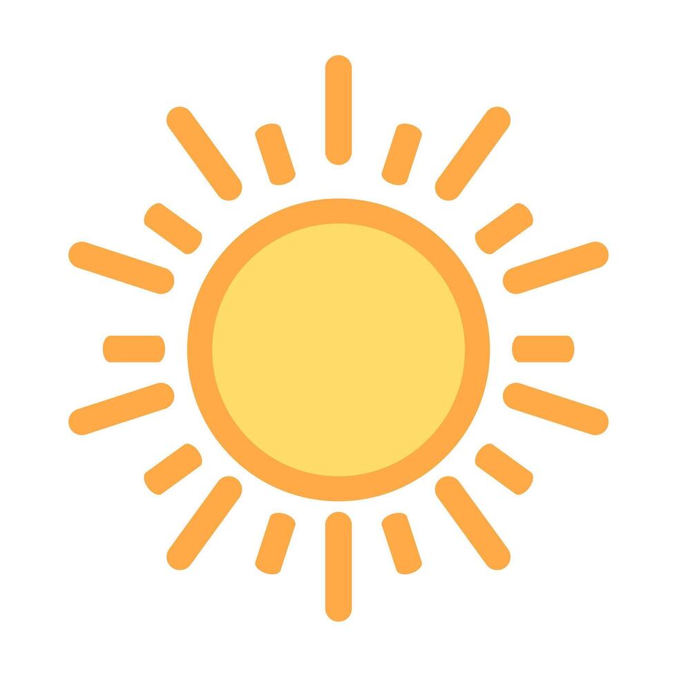 Sun flat icon. Summer pictogram. Sunlight symbol. for website design, web button, mobile app illustration vector