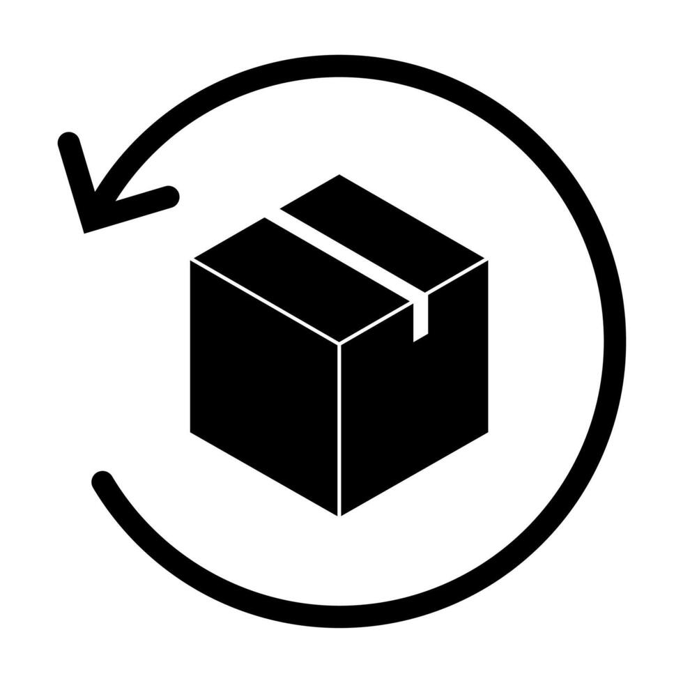 Return parcel icon package tracking symbol for graphic design, logo, web site, social media, mobile app, ui illustration vector