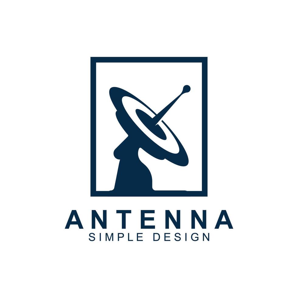 satelite antenna logo illustration design. good for communication, television, satellite and other kind of internet business. vector