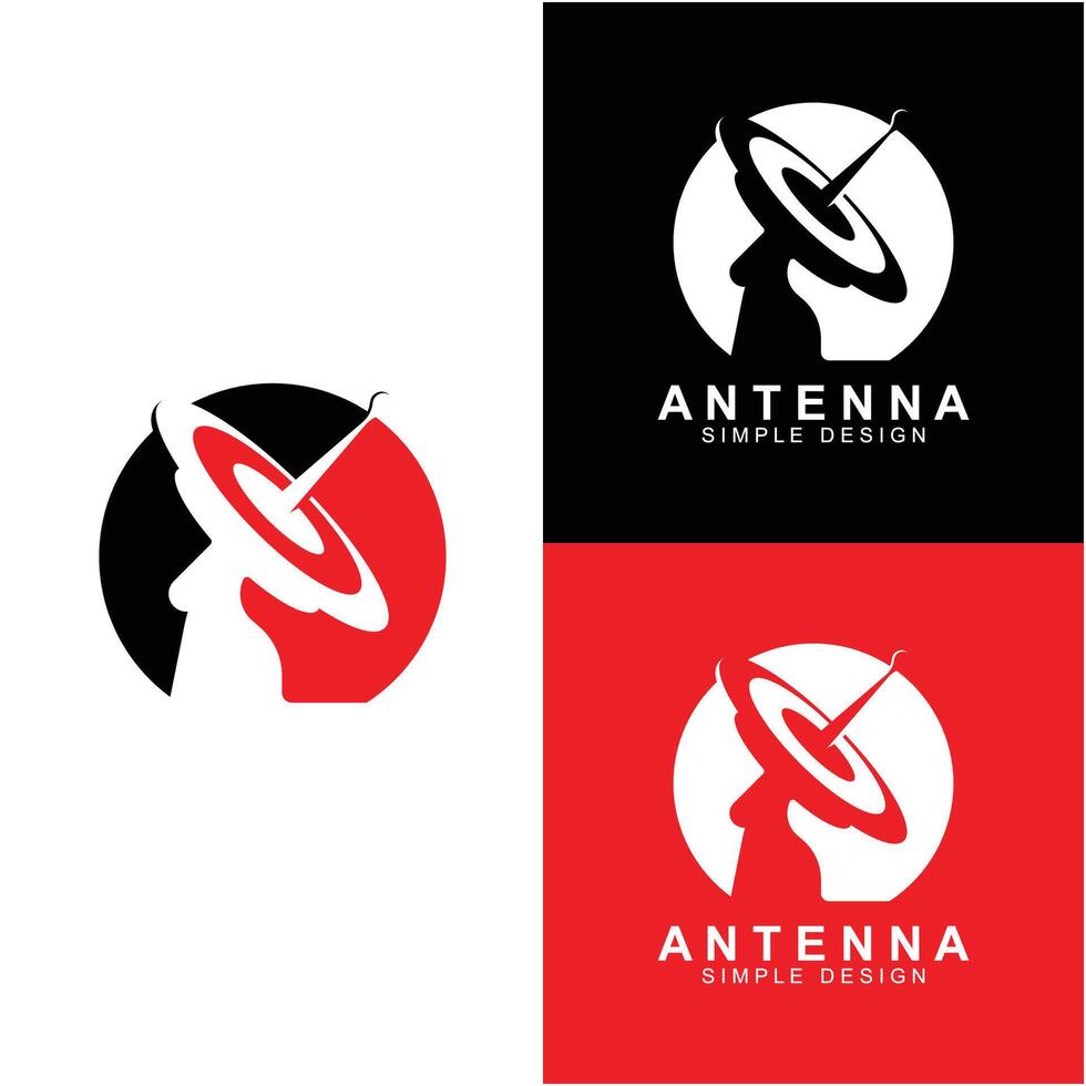 satelite antenna logo illustration design. good for communication, television, satellite and other kind of internet business. vector