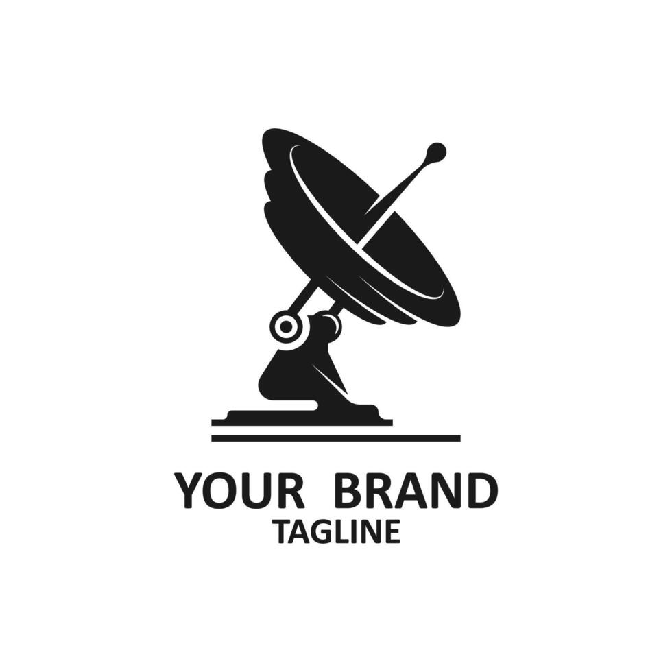satelite antenna logo illustration design. good for communication, television, satellite and other kind of internet business. vector