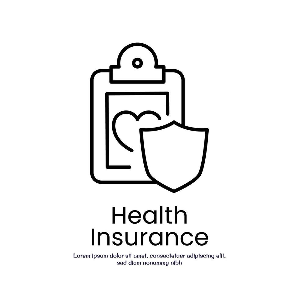 health insurance thin outline icon design good for web or mobile app vector