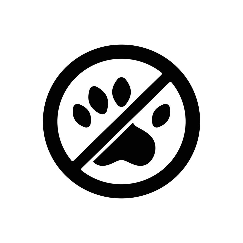 no pet solid icon design good for web or mobile app vector