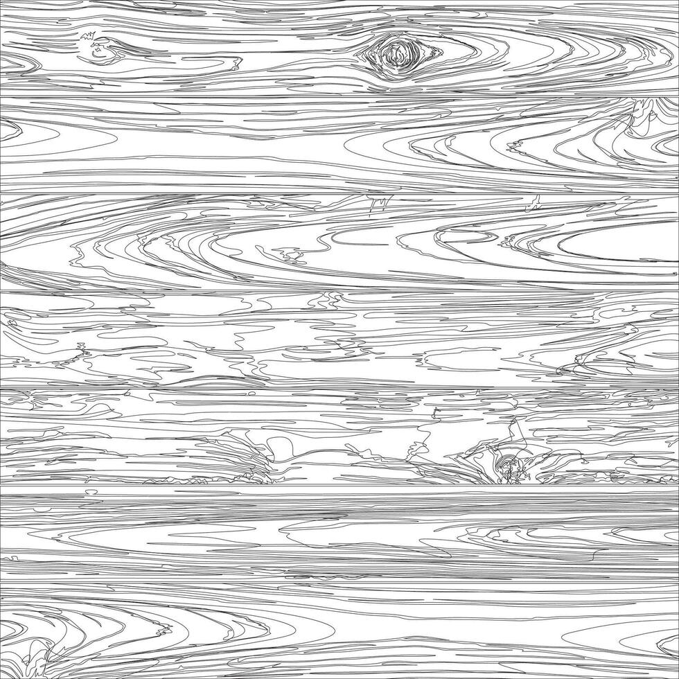 Cut timber panels black and white outline graphic illustration square background. Wooden texture pattern monochromatic concept. vector