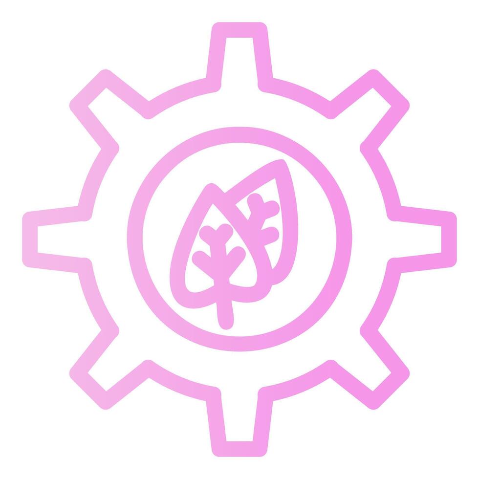 Sustainable Technology Outline Gradient Icon vector
