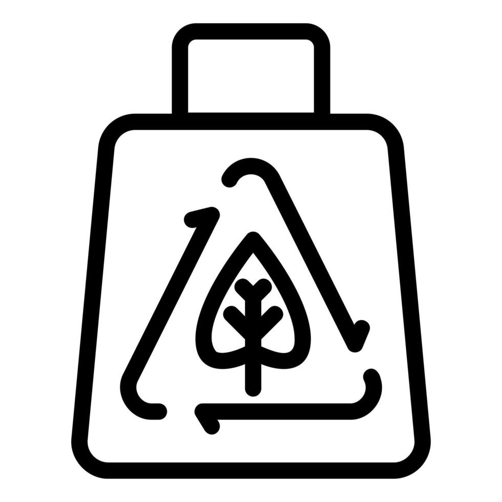 Reusable Shopping Bag with Recycling Symbol vector