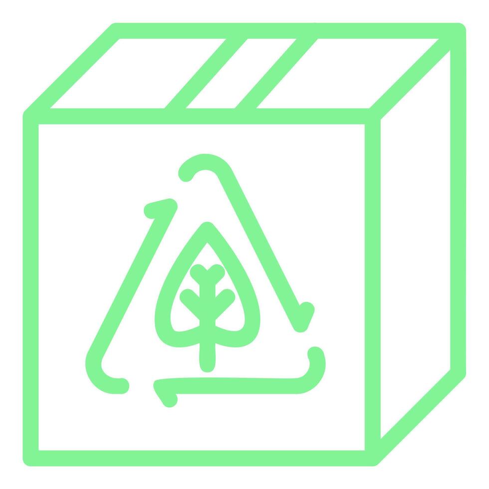Recyclable Box Outline Fill Icon vector
