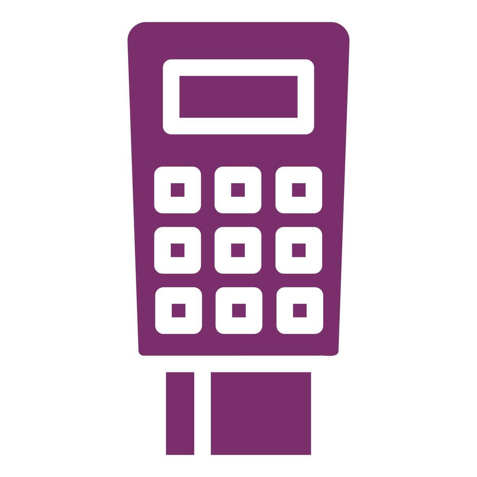 POS Terminal with Credit Card vector