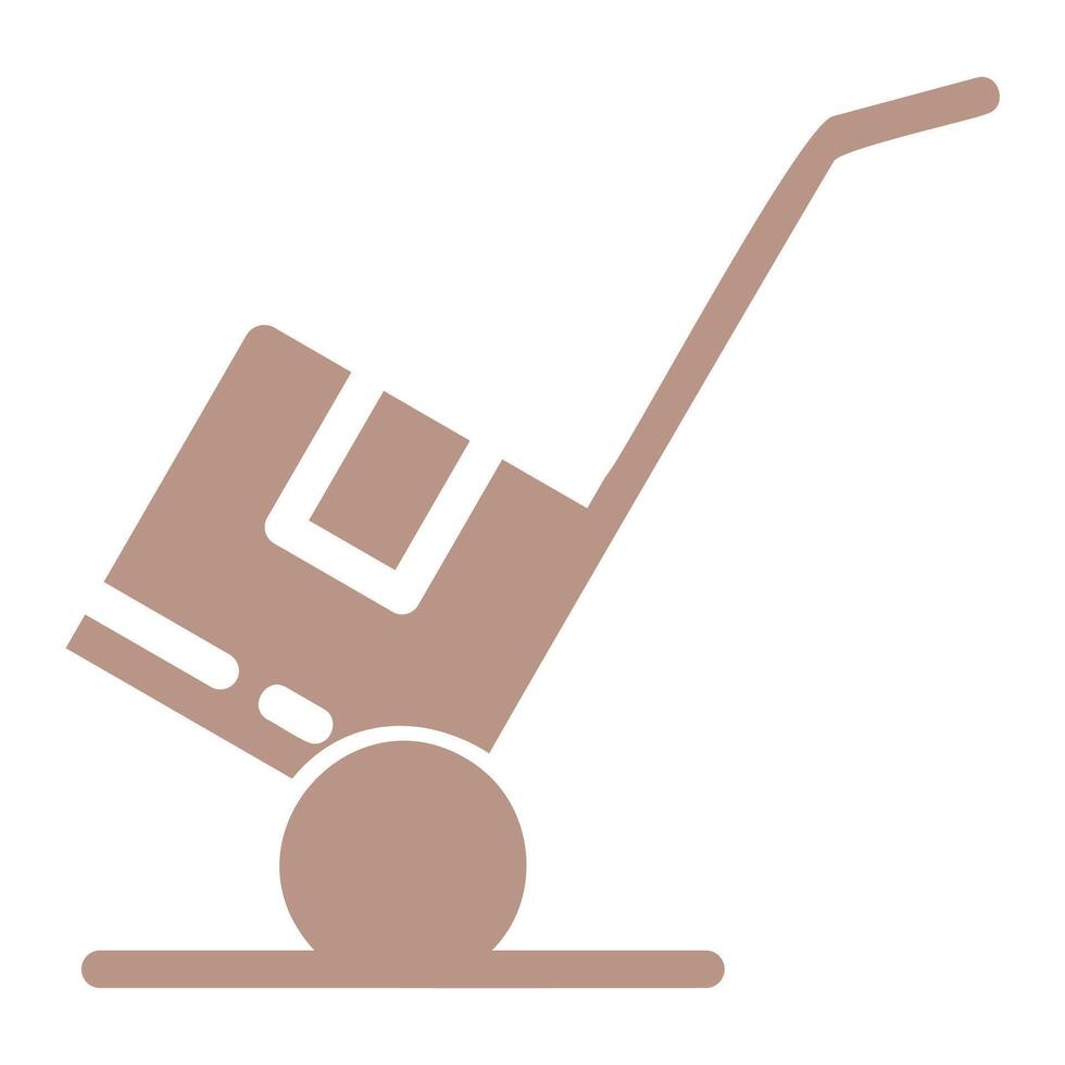Hand Truck with Box vector