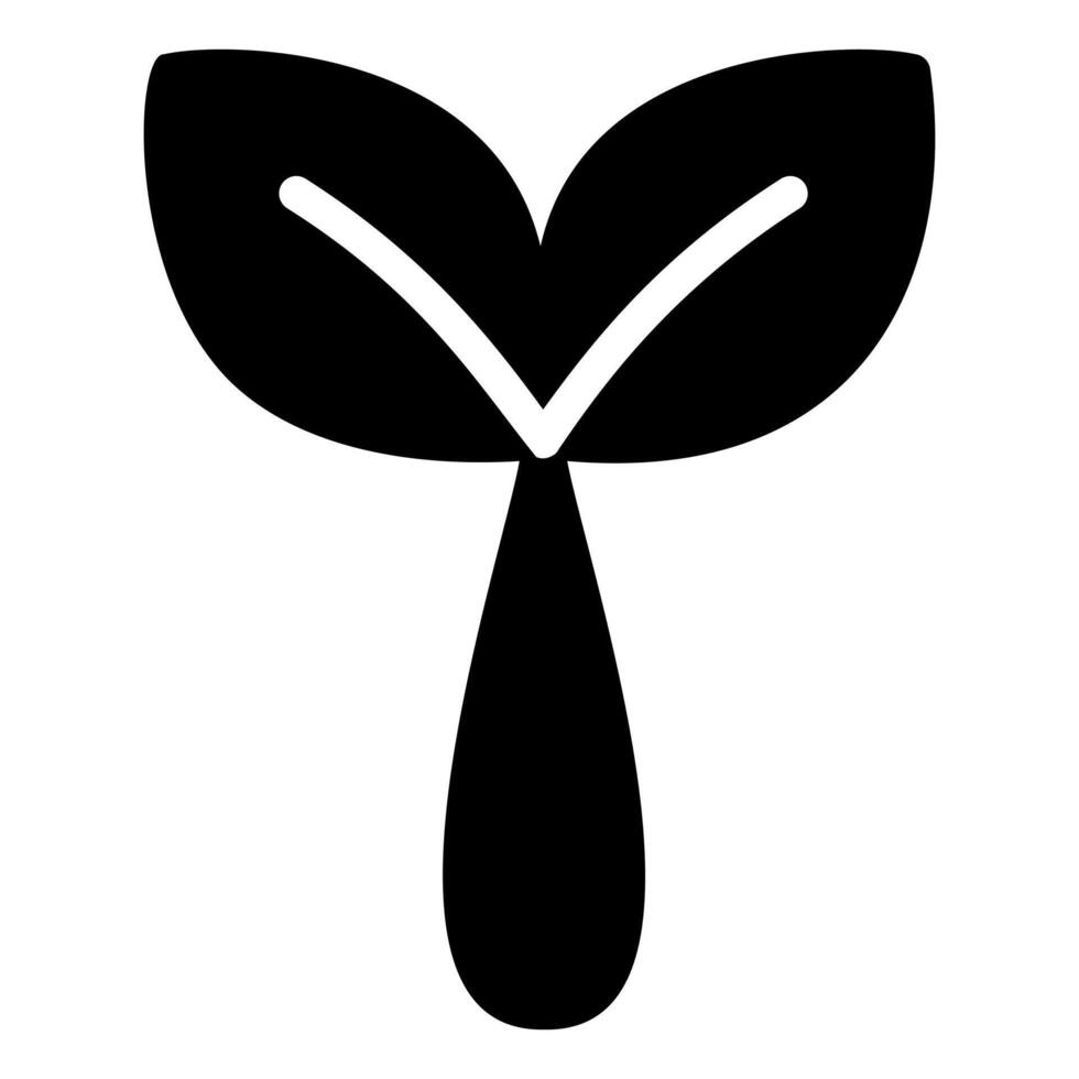 Sprout Icon Glyph Icon vector