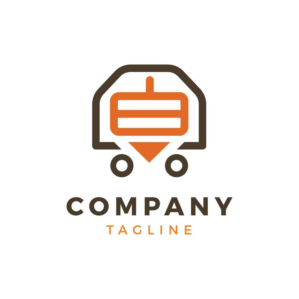 Cargo Train Logo, Train Freight vector