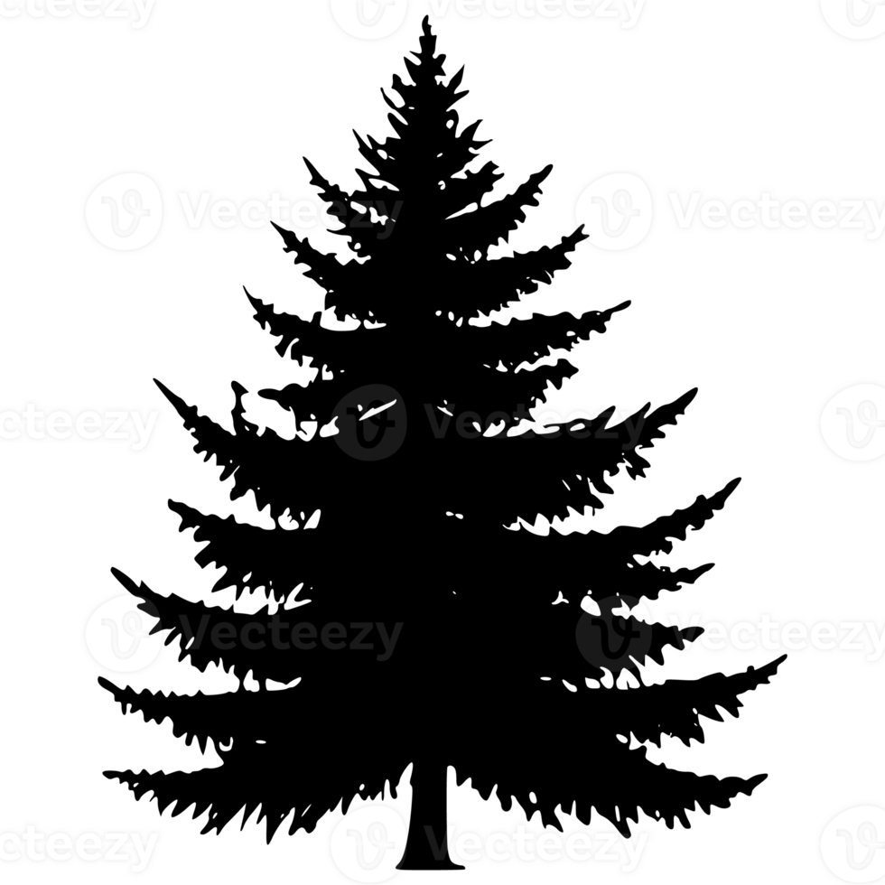 Tree silhouette set on a transparent background png