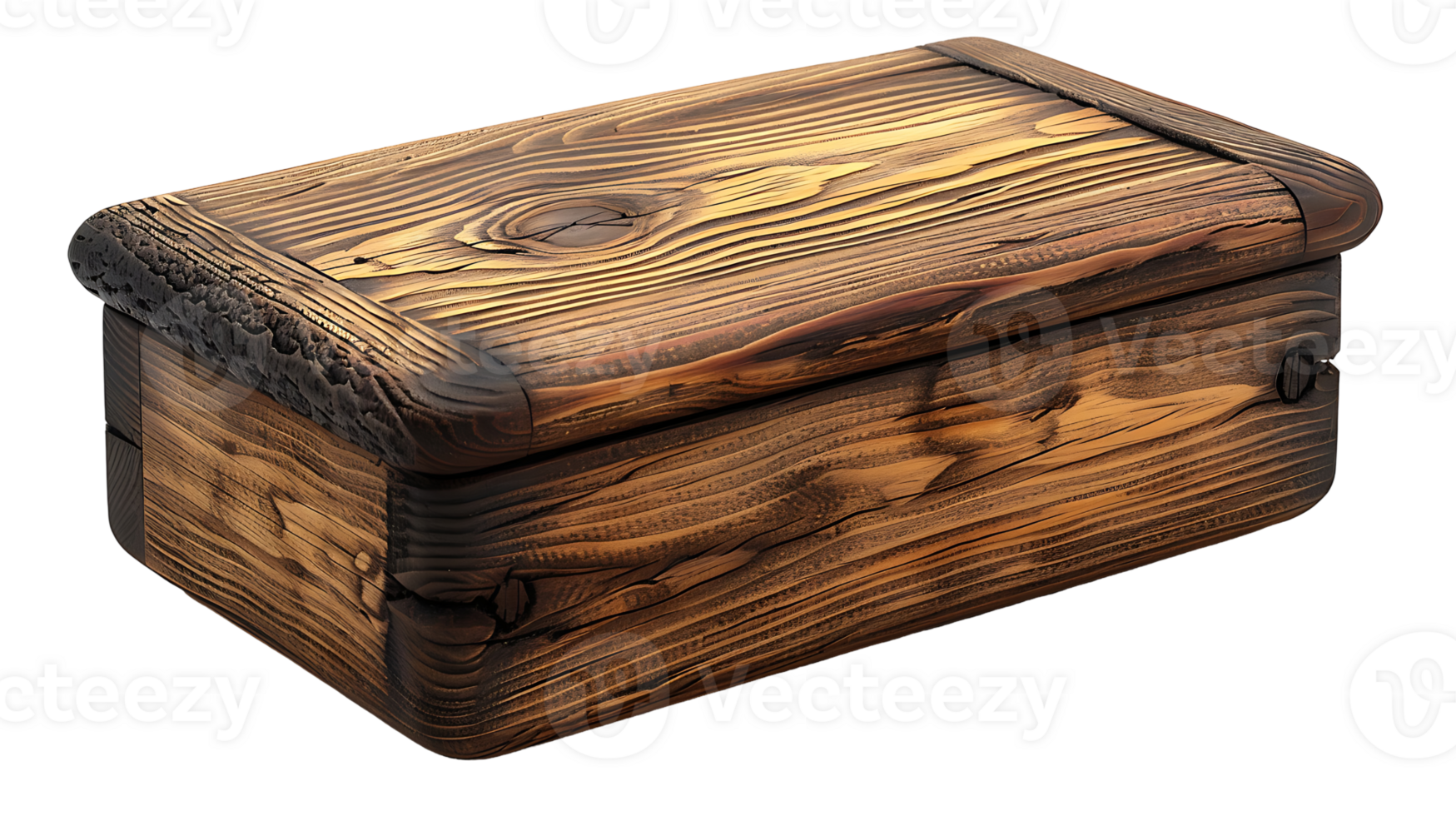 Wooden box on a transparent background png