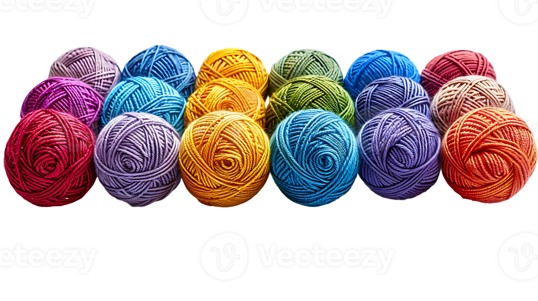 Wool soft yarn balls on a transparetn background png