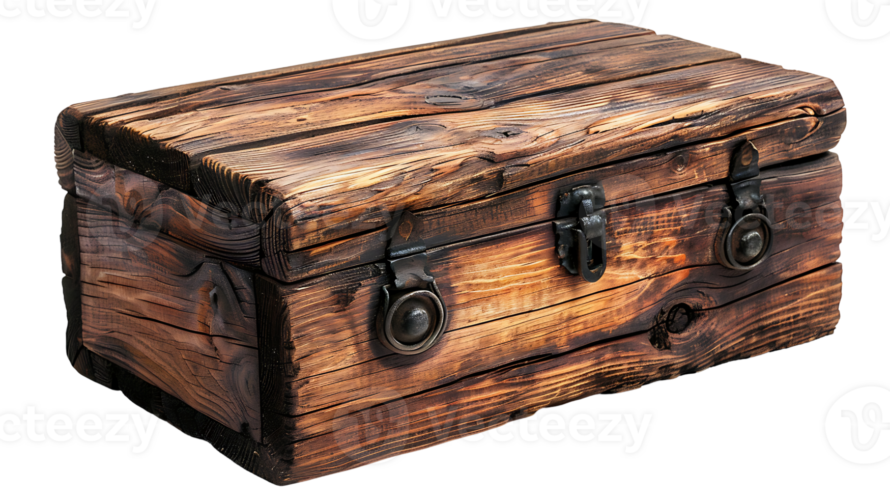 Wooden box on a transparent background png