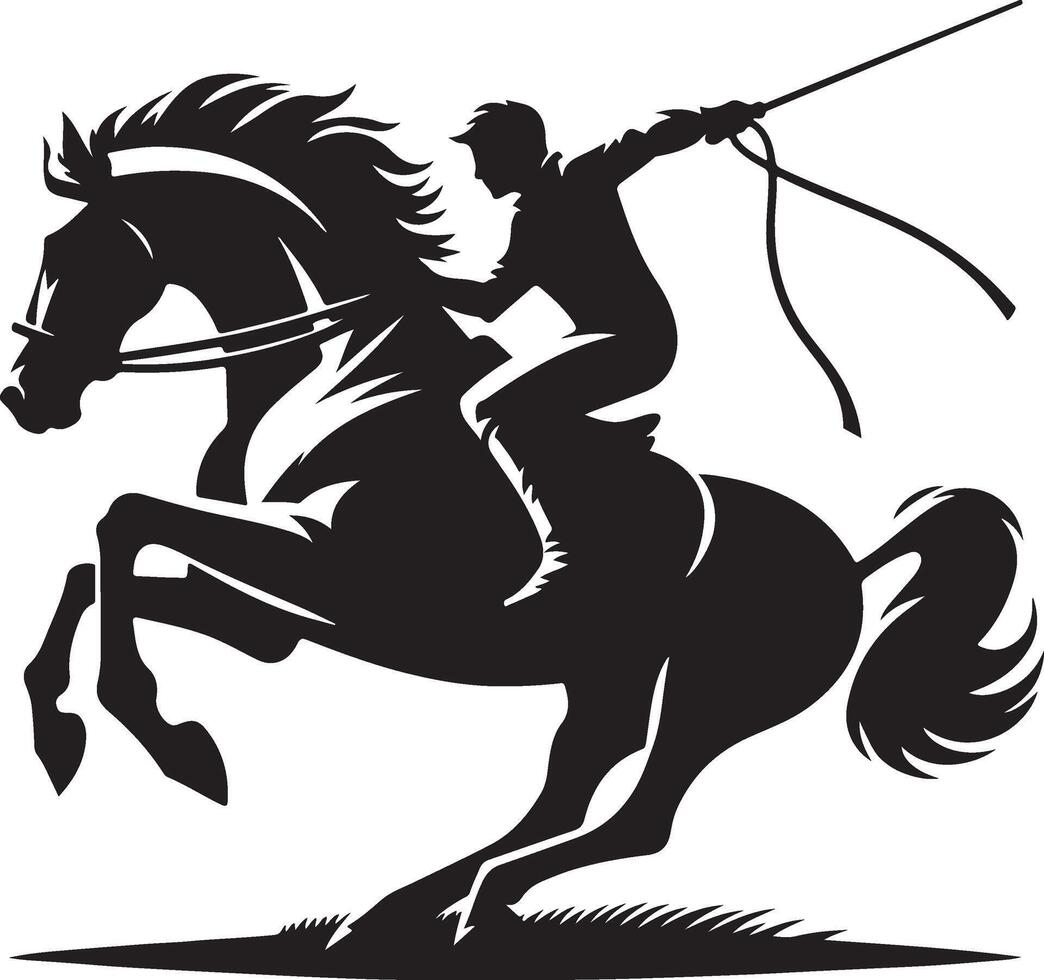 Hores design silhouette art work EPS file, Generator AI vector