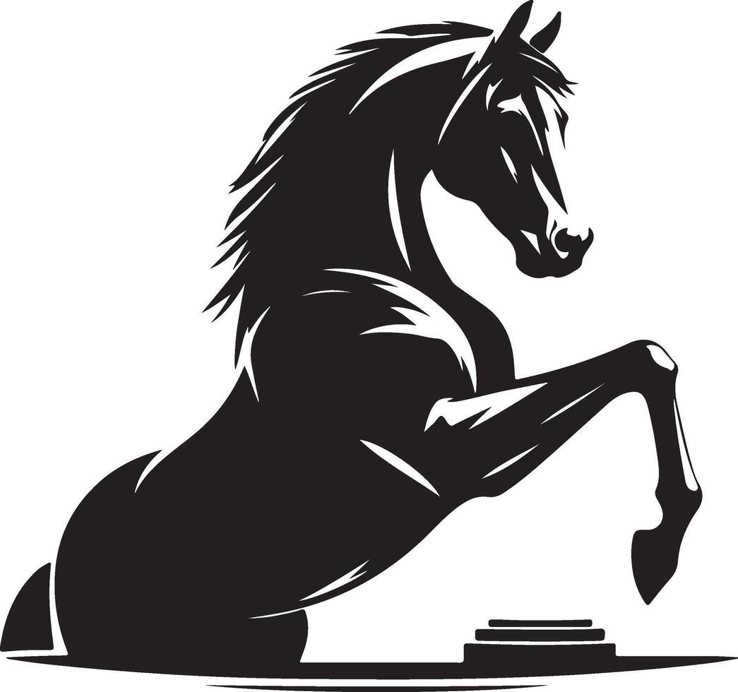 Hores design silhouette art work EPS file, Generator AI vector