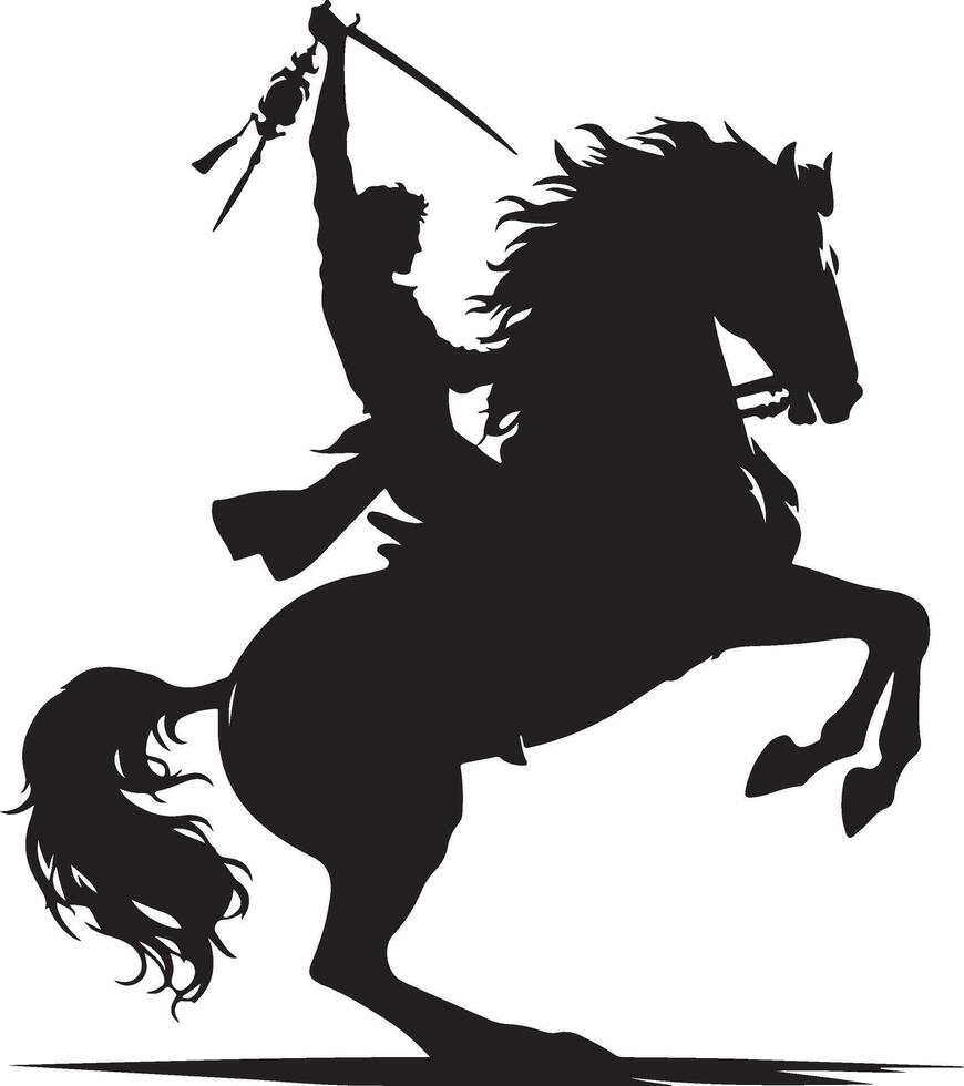 Hores design silhouette art work EPS file, Generator AI vector