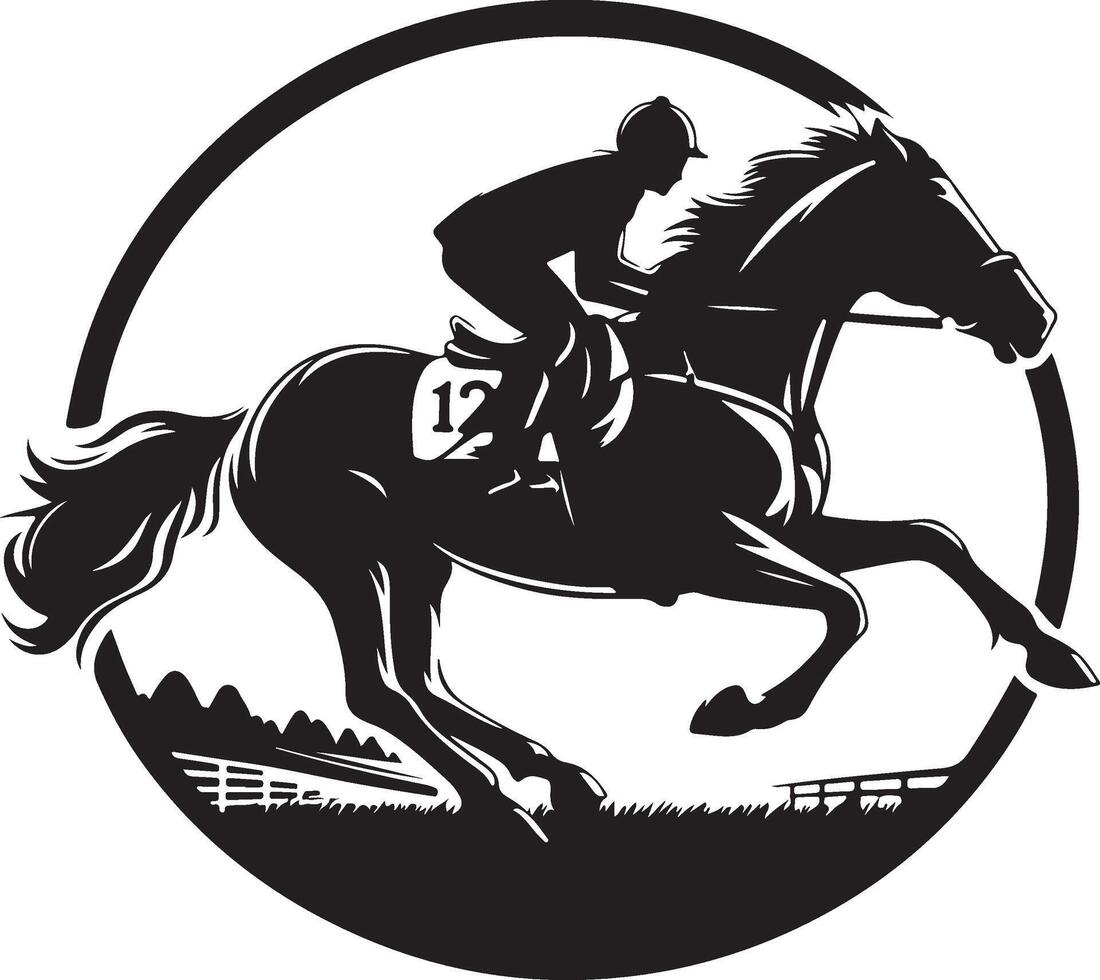 Hores design silhouette art work EPS file, Generator AI vector