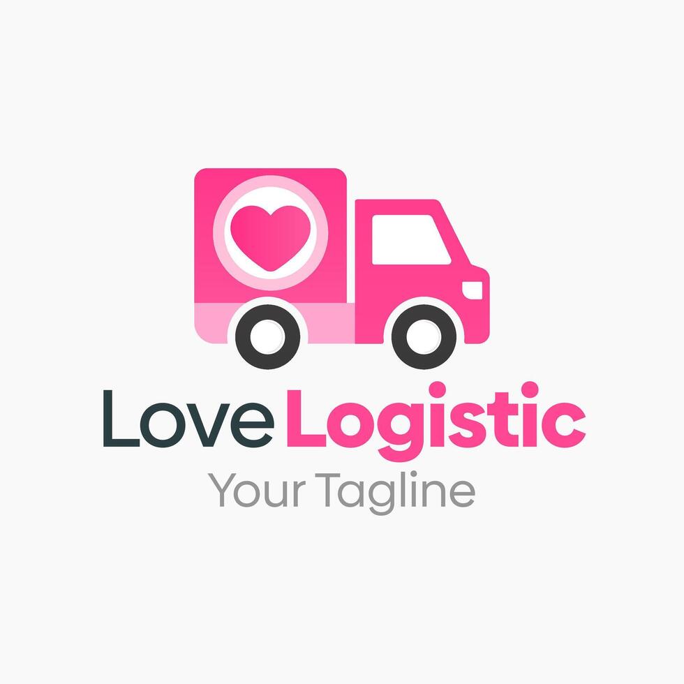 Love Logistic Logo Template Design. Good for Business, Startup, Agency, and Organization vector