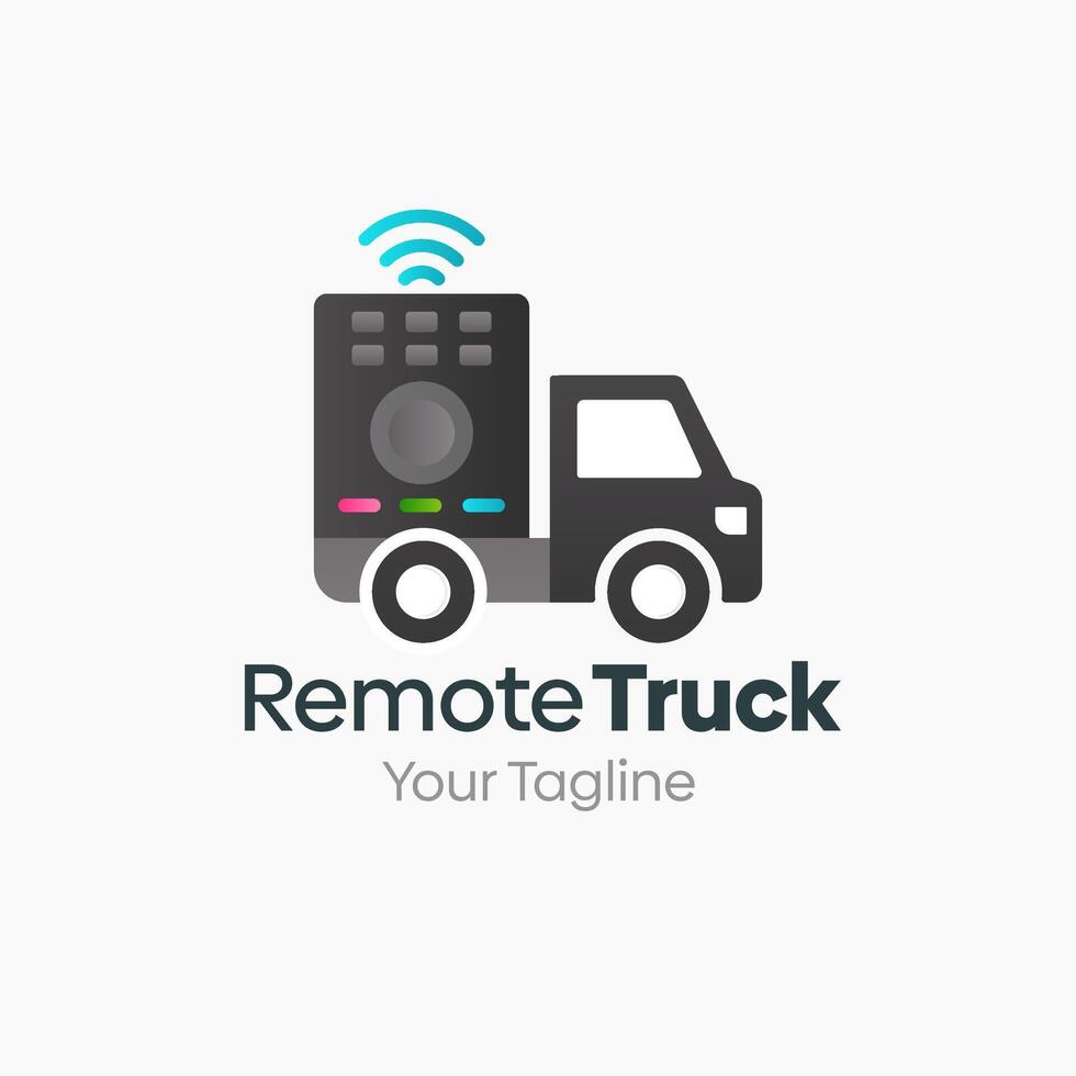 Remote Truck Logo Template Design. Good for Business, Startup, Agency, and Organization vector