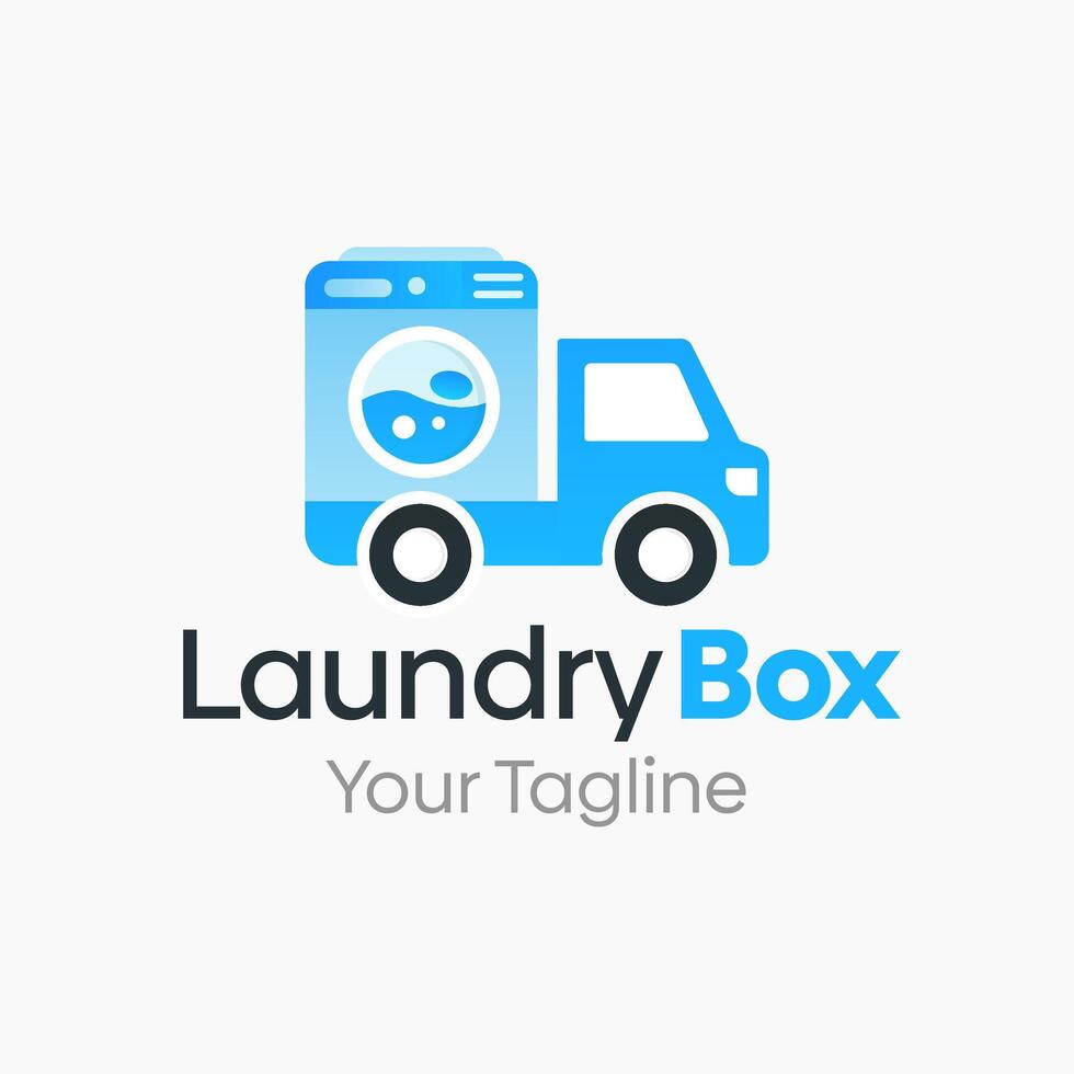 Laundry Box Logo Template Design. Good for Business, Startup, Agency, and Organization vector