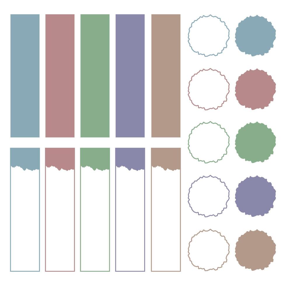 Set of sticky marks, organizer tags, planner stickers, paper sticky notes and more. vector