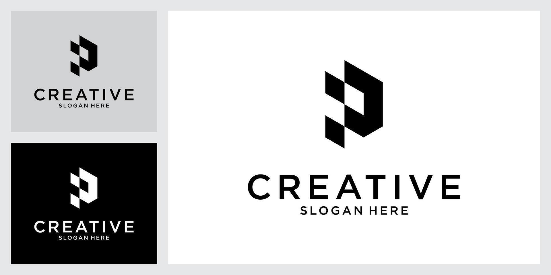 P or PP initial letter logo design vector