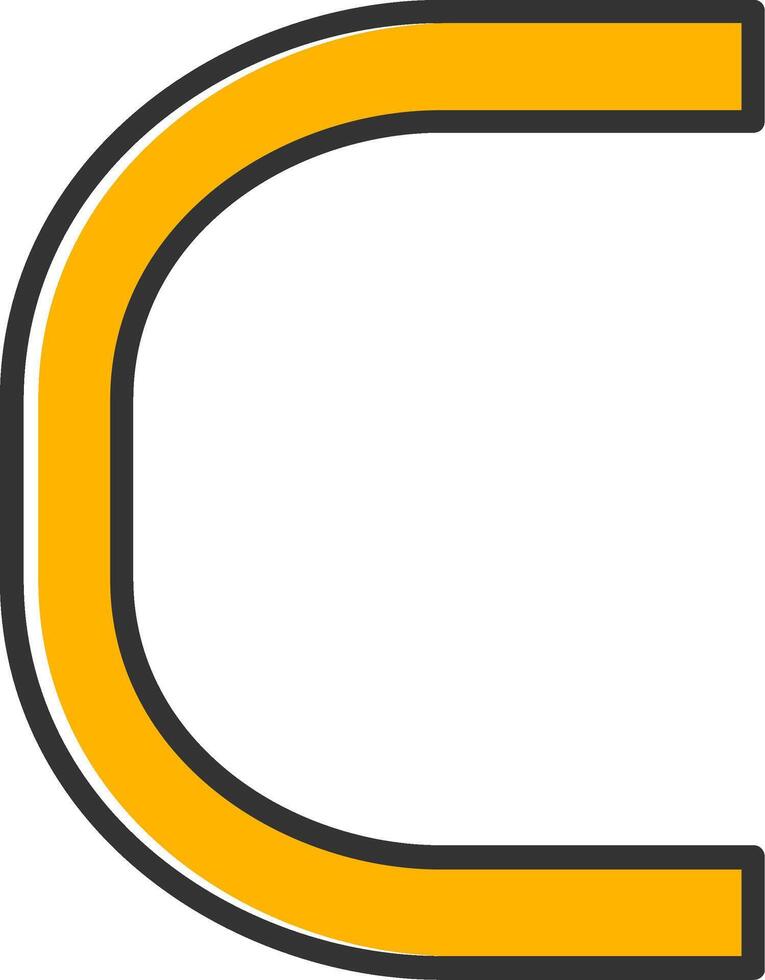 Capital C Icon vector