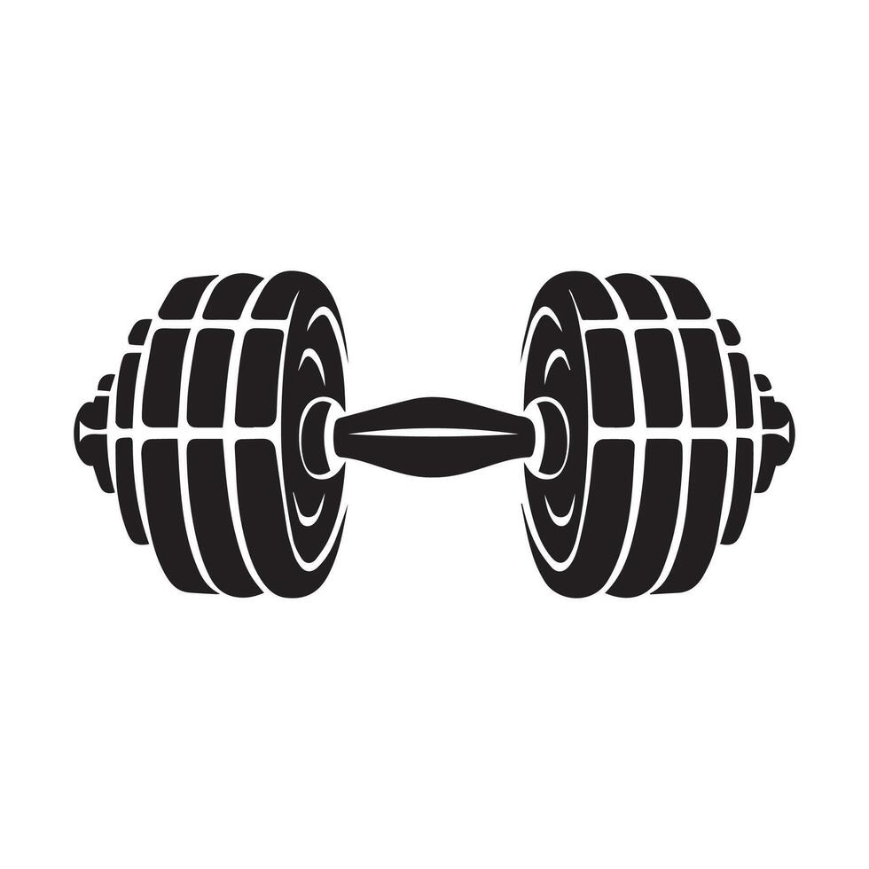 Dumbbell Icon Design Art, Icons, and Graphics on white background vector