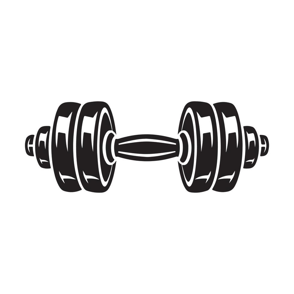 Dumbbell Icon Design Art, Icons, and Graphics on white background vector