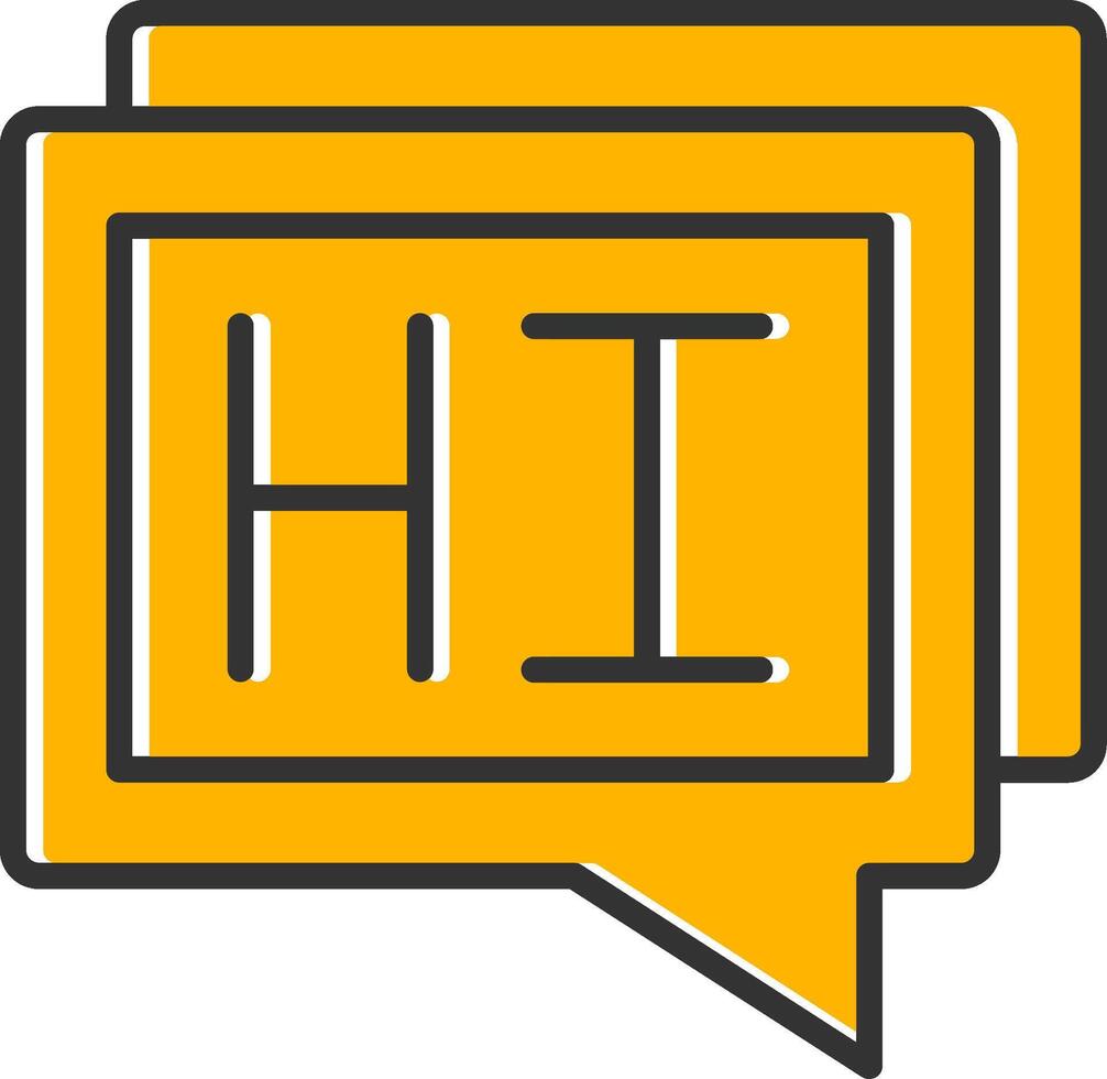 Hi Line Filled Slip Icon vector