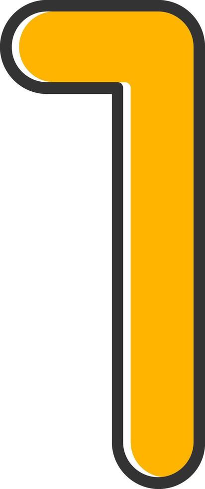 One Line Filled Slip Icon vector