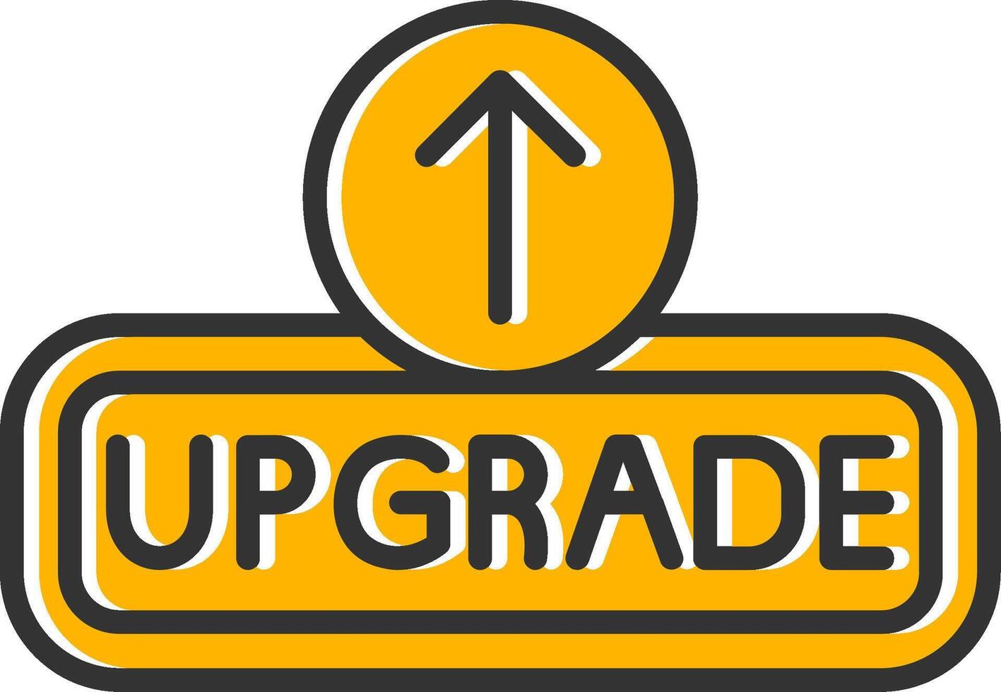 Upgrade Line Filled Slip Icon vector