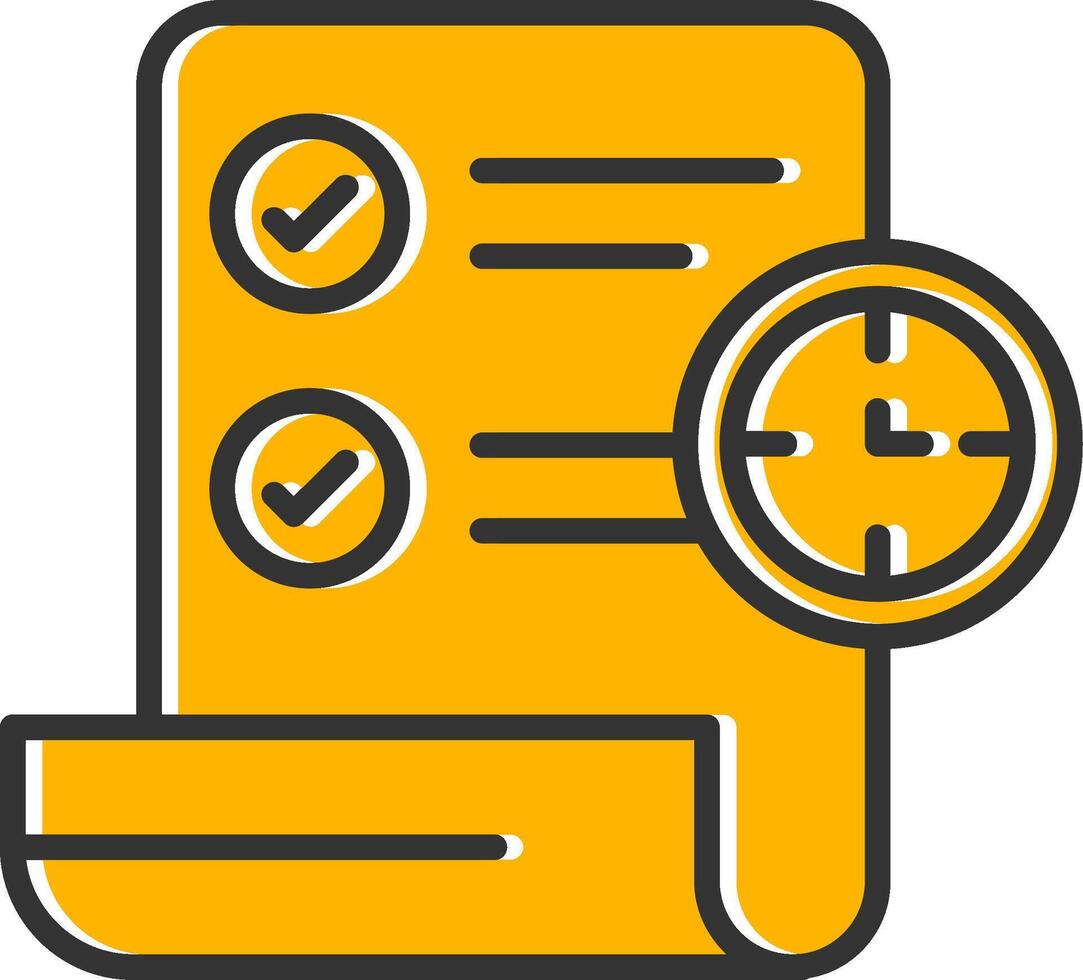 Term Line Filled Slip Icon vector