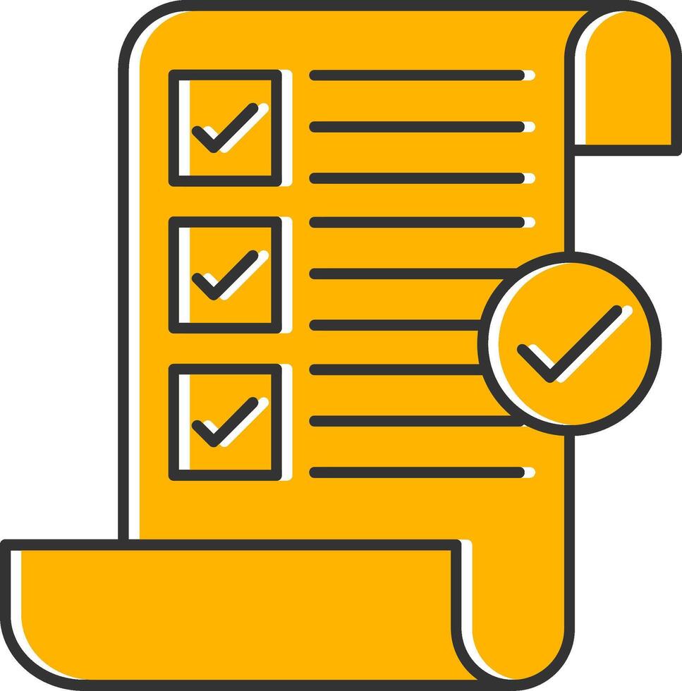 Terms and Conditions Line Filled Slip Icon vector