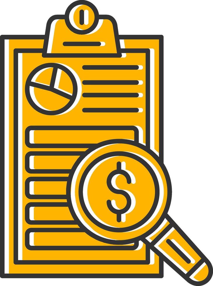 Auditing Line Filled Slip Icon vector
