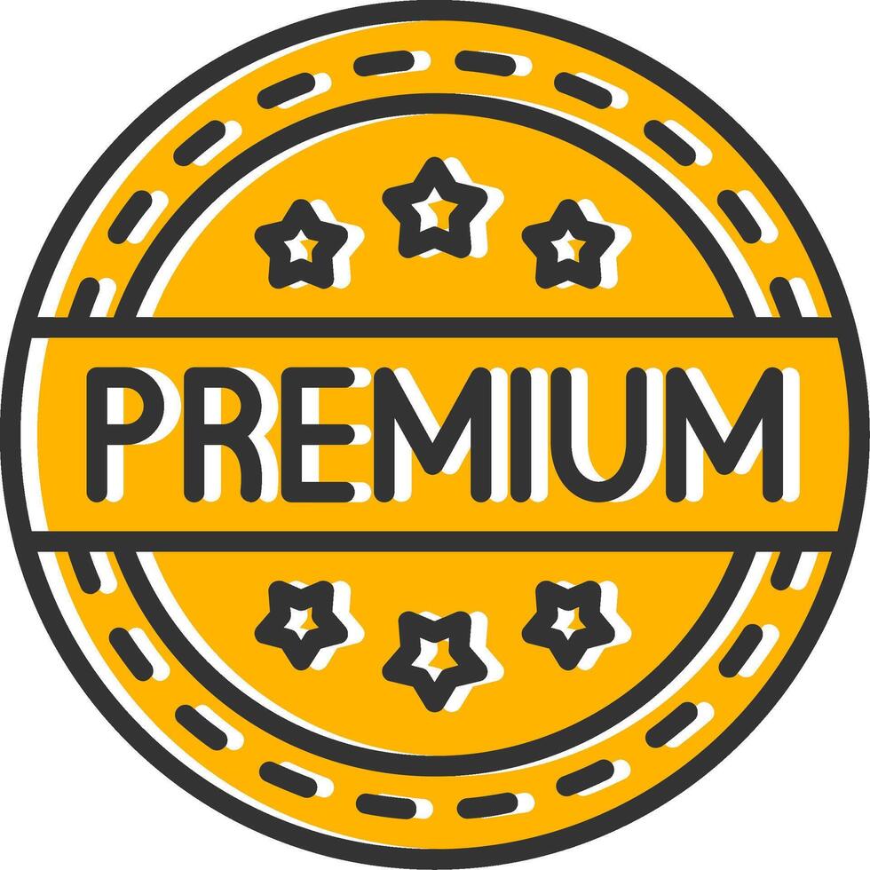 Premium Line Filled Slip Icon vector