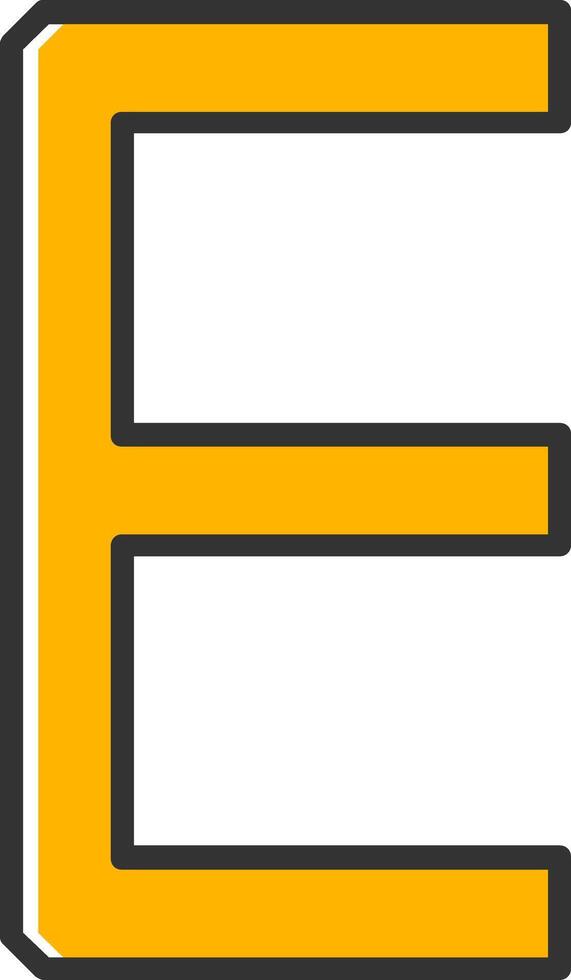 Capital E Icon vector