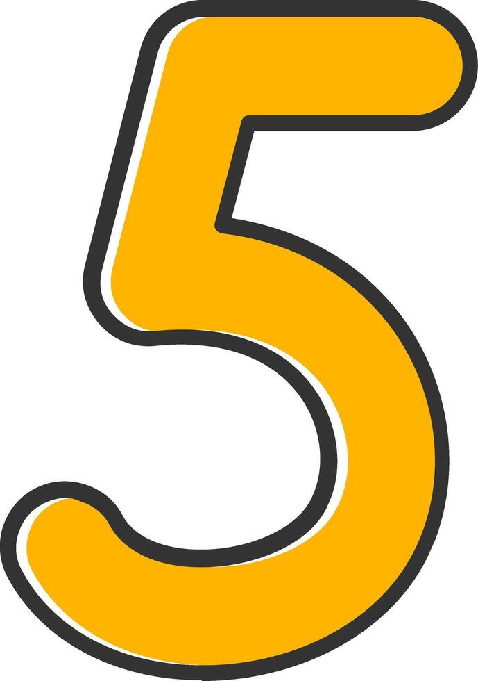 Five Line Filled Slip Icon vector