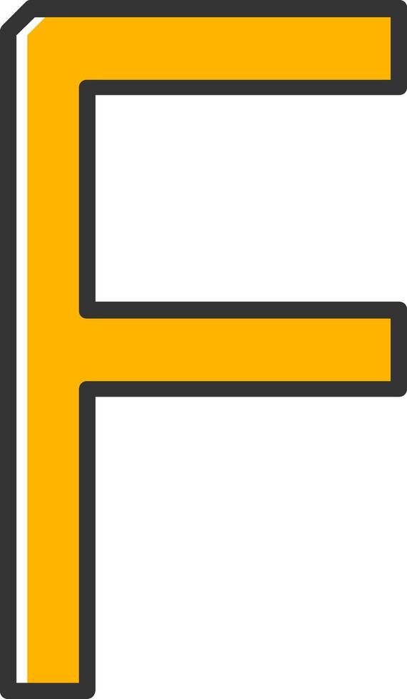 Capital F Icon vector