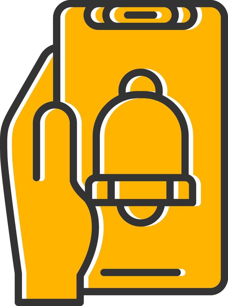 Notification Line Filled Slip Icon vector