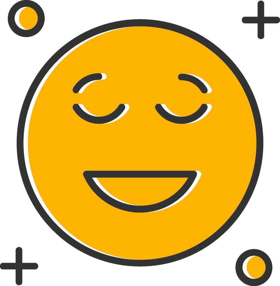 Sad Line Filled Slip Icon vector