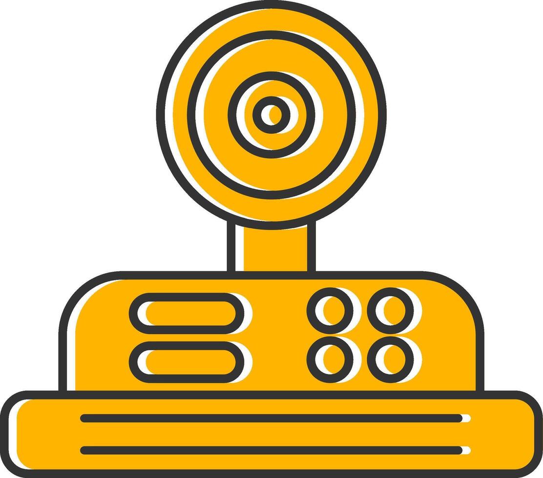 Camera Line Filled Slip Icon vector