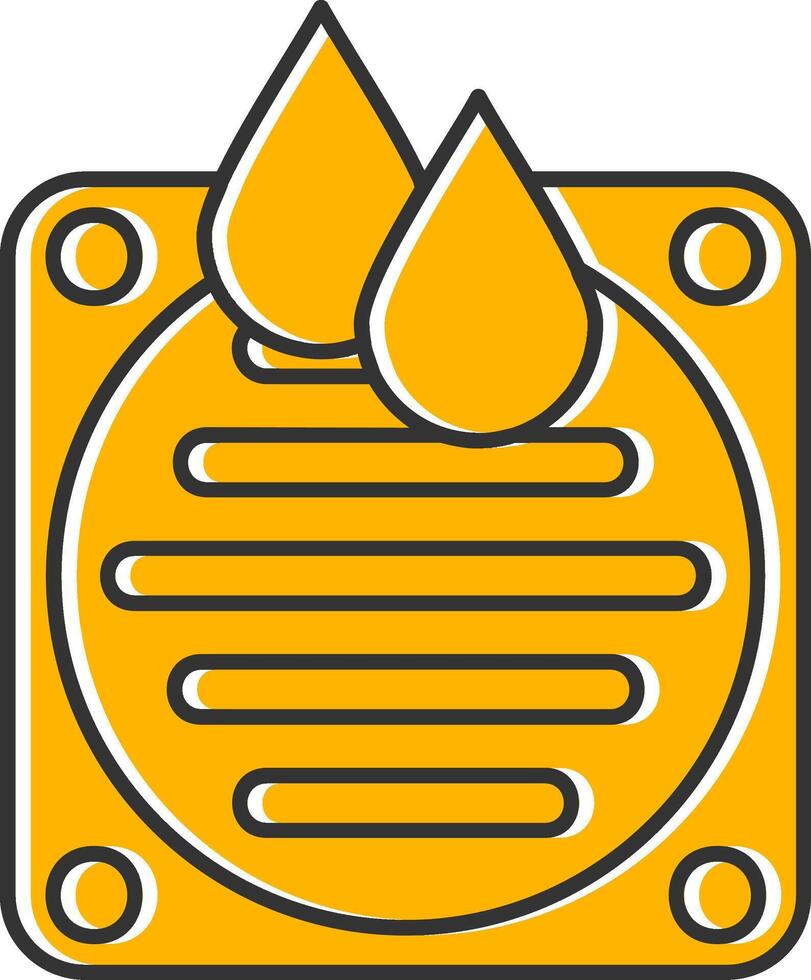 Drainage Line Filled Slip Icon vector