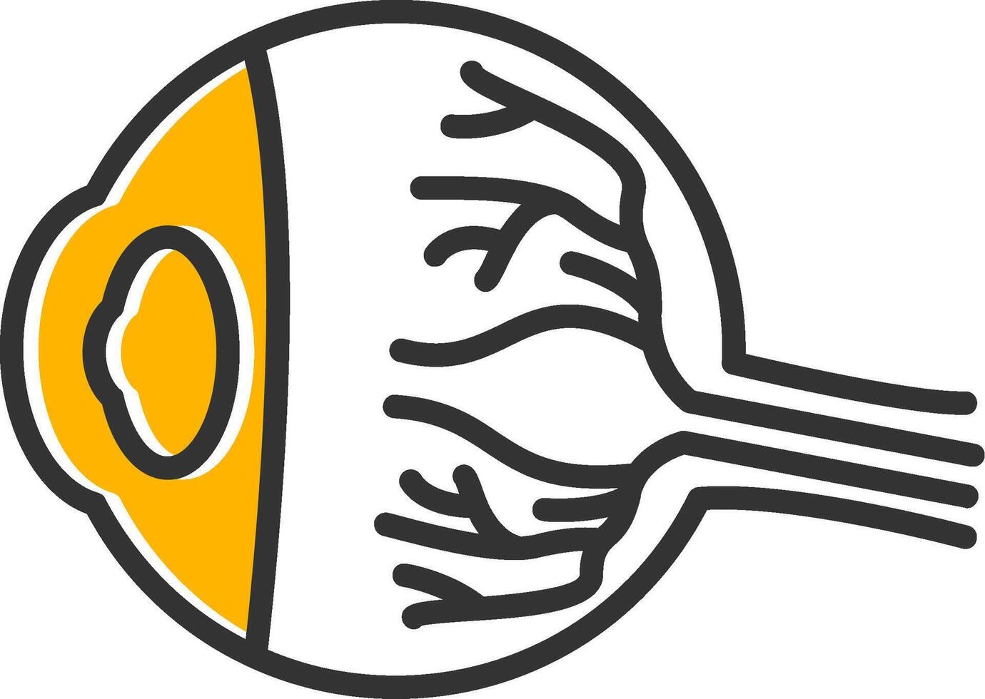 Eye Ball Line Filled Slip Icon vector