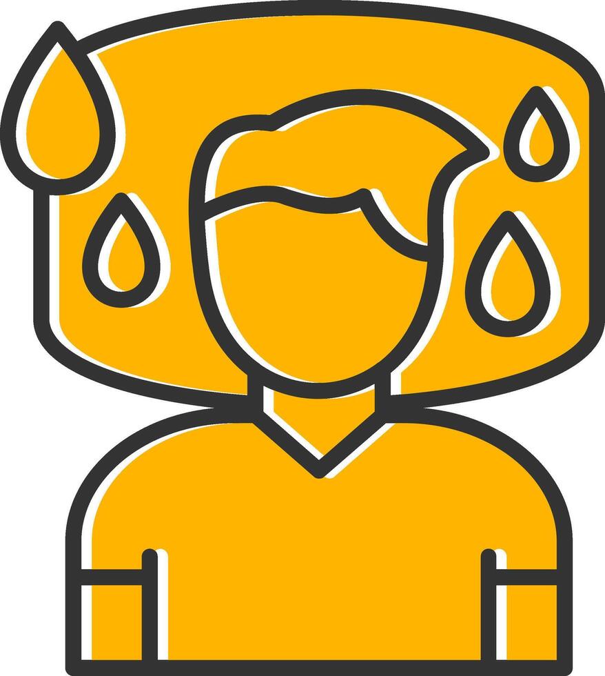 Night Sweat Line Filled Slip Icon vector