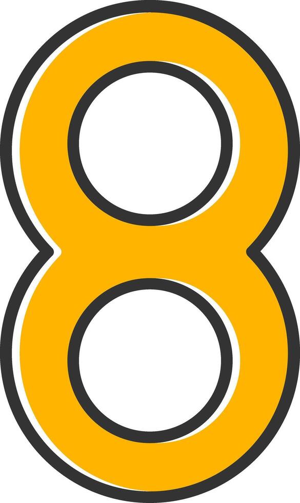 Eight Line Filled Slip Icon vector